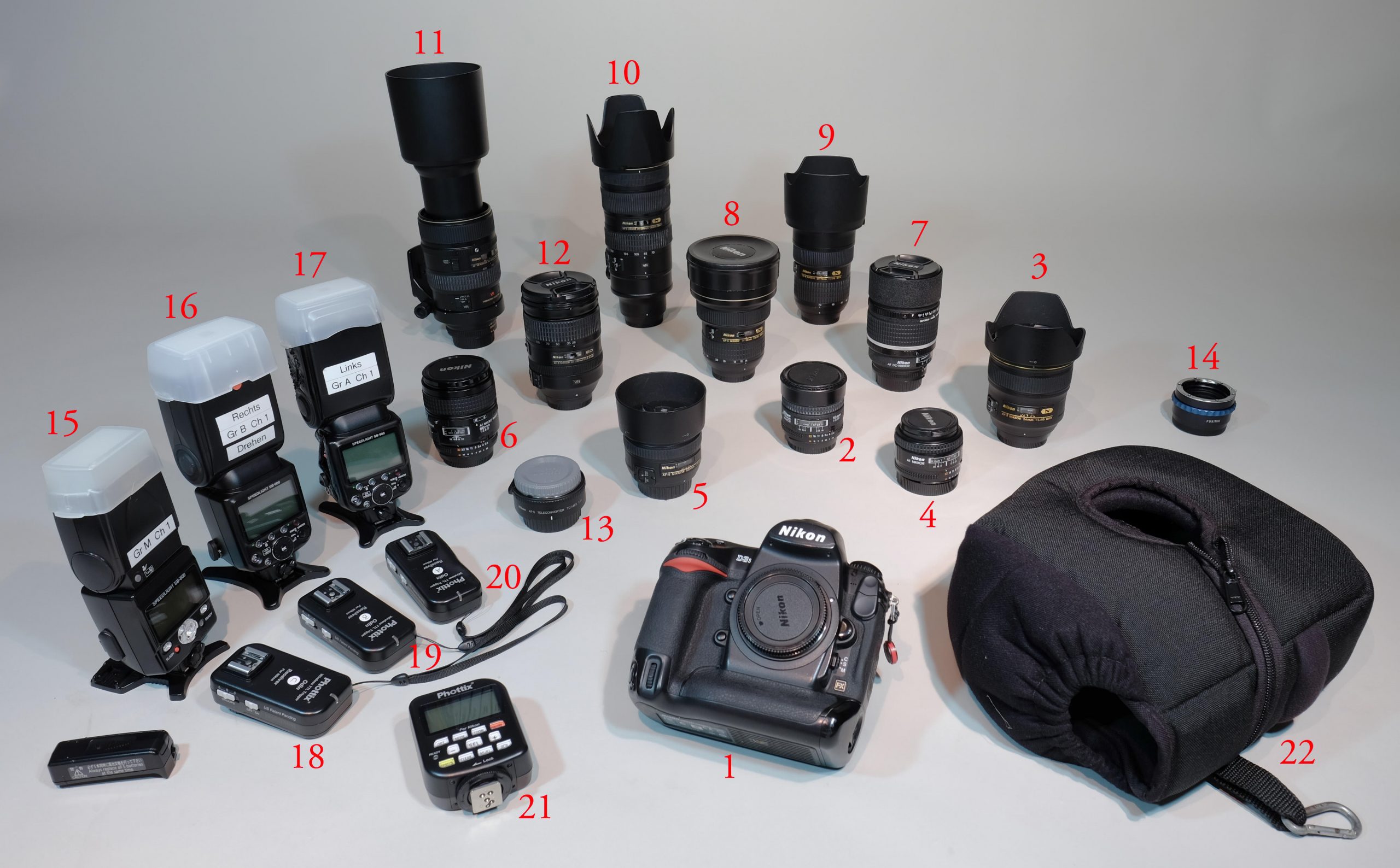 Professionelle Nikon-Ausrüstung zu verkaufen